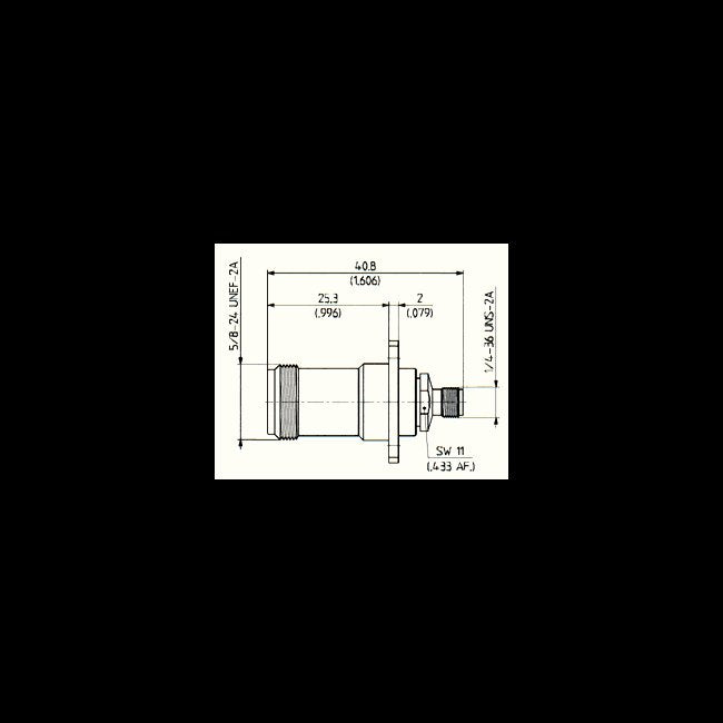 Precision Adaptors - N to SMA Female Jack Straight Configuration - Image 1