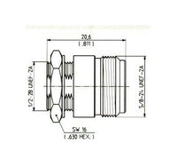 MCX-N Female to Female Bulkhead Adaptor
