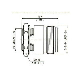 MCX-N Female to Female Bulkhead Adaptor - Image 1