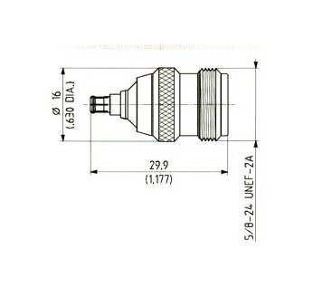 HUBER+SUHNER MCX to N Adaptor - Image 1