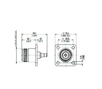 N-SMB Female to Female Panel Mount Adaptor - Image 1