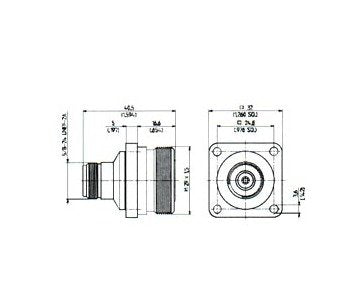 Huber+Suhner N to 7/16 Adaptor - Image 1