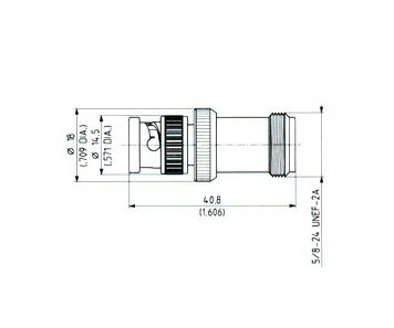 BNC to N Adaptor Connector, Straight Configuration - Image 1