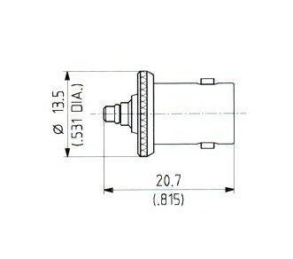 MMCX to BNC Straight Adaptor - Image 1