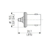 MMCX to BNC Straight Adaptor