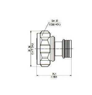 Huber+Suhner QN-7/16 PIM Adaptors - Image 1