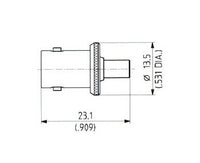 BNC to MCX Female Adaptor, Brass with Gold Plating
