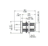 BNC to N Female Bulkhead Adaptor