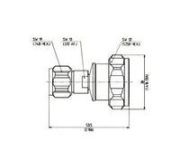 Huber+Suhner Precision Adaptors N to 7/16, Straight Male Plug, Silver Plated