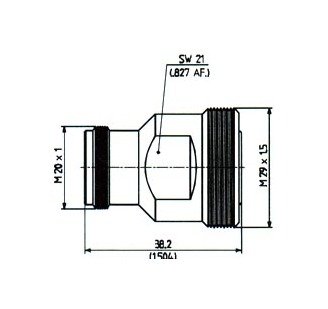Huber+Suhner PIM Adaptors, 4.1/9.5-7/16 Female Jack - Straight Configuration, Brass Material - Image 1