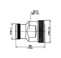 Huber+Suhner PIM Adaptors, 4.1/9.5-7/16 Female Jack - Straight Configuration, Brass Material