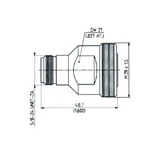 Huber+Suhner N to 7/16 PIM Adaptors, Female - Straight Configuration - Image 1