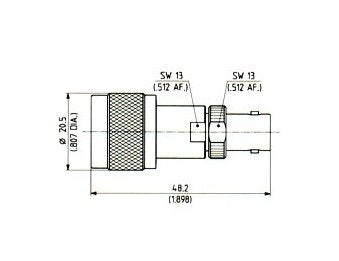Precision Adaptors for BNC-N Test & Measurement, Huber+Suhner Series - Image 1