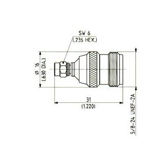 Huber+Suhner SMC-N Adaptor Connector - Image 1