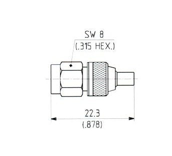 SMA to MMCX Adaptor Connector - Image 1