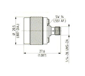 N-SMA Plug to Jack Adaptor - Image 1