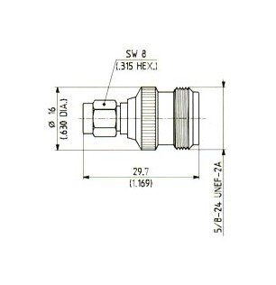 SMA to N Adaptor Connector - Image 1