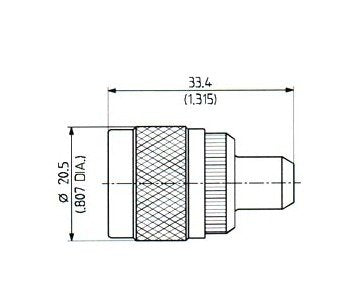 N-Plug to QLA-Jack Adaptor, Straight N-QLA Series - Image 1