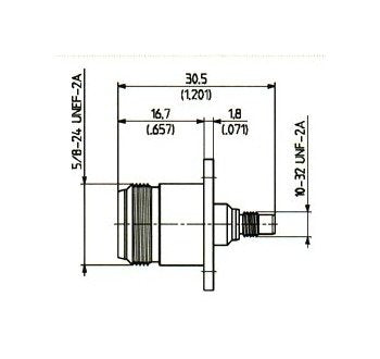N-SMC Female Adaptor Connector - Image 1