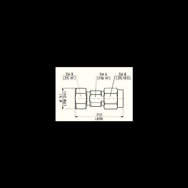 Huber+Suhner Precision Adaptors SK-SMPX Male to Female - Image 1