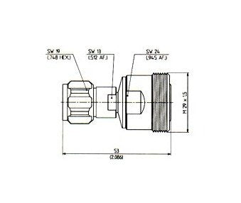 Huber+Suhner Precise N-to-7/16 Adaptor - Image 1