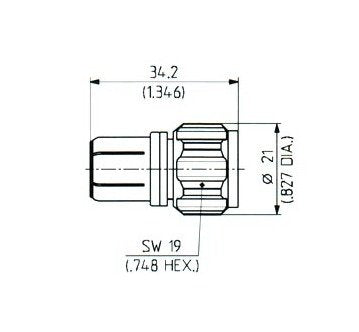 Huber+Suhner N Plug to Jack Quick-Mate Adaptor - Image 1