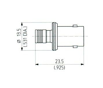 SMB to BNC Adaptor, Male to Female, Straight Configuration - Image 1