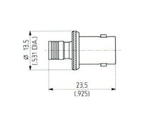 SMB to BNC Adaptor, Male to Female, Straight Configuration