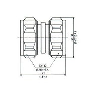 Huber+Suhner 7/16 Plug to 7/16 Plug PIM Adaptors