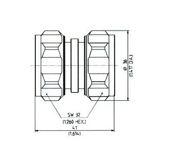 Huber+Suhner 7/16 Plug to 7/16 Plug PIM Adaptors - Image 1