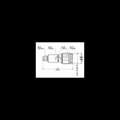 Huber+Suhner Precision Adaptors PC3.5 & PC7 Male Plug Straight Configuration Brass - Image 1