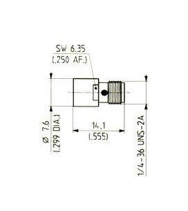 Huber+Suhner BMA to SMA Adaptor - Male to Male Plug, Bulkhead, Stainless Steel - Image 1