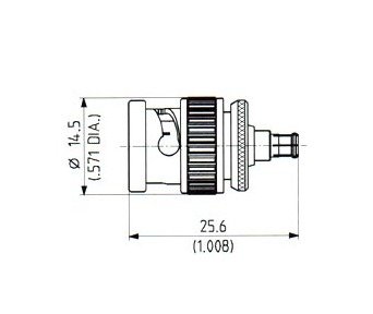 BNC to MCX Adaptor, Male to Male, Brass and Gold Plated - Image 1