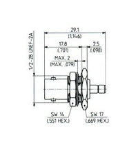 BNC to SMB Female Adaptor - Bulkhead Configuration