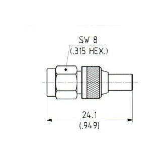 SMA to MCX Straight Adaptor, Male to Female - Image 1