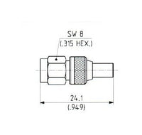 SMA to MCX Straight Adaptor, Male to Female
