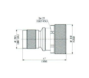 Huber+Suhner N 7/16 Adaptor - Image 1