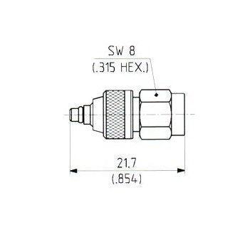 MMCX to SMA Male Plug Adaptors - Image 1