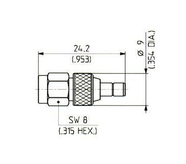 SMA to SMB Coaxial Adaptor - Image 1