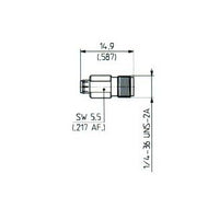 Huber+Suhner MMBX to SMA Adaptor
