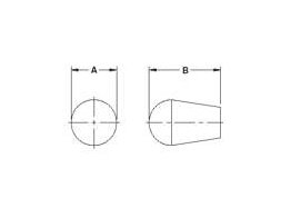 Durable Tapered Ball Knob - Fiberglass Reinforced Nylon - Image 2
