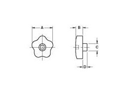 5 Lobe Soft Touch Control Knob - Image 2