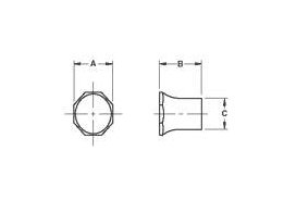 Octagonal Pull Knob with Reinforced Nylon - Image 2