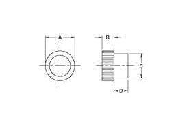 Durable Knurled Fiberglass Nylon Knob - Image 2