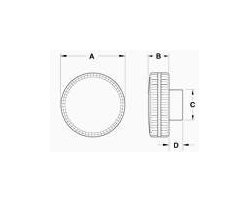 Durable Round Notched Knob - Fiberglass Reinforced Nylon - Image 2