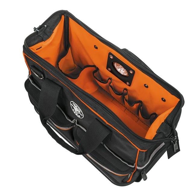 Klein Tradesman Pro Lighted Tool Bag - 15-1/4 in. Overall Length, 14 in. Overall Height - Image 2