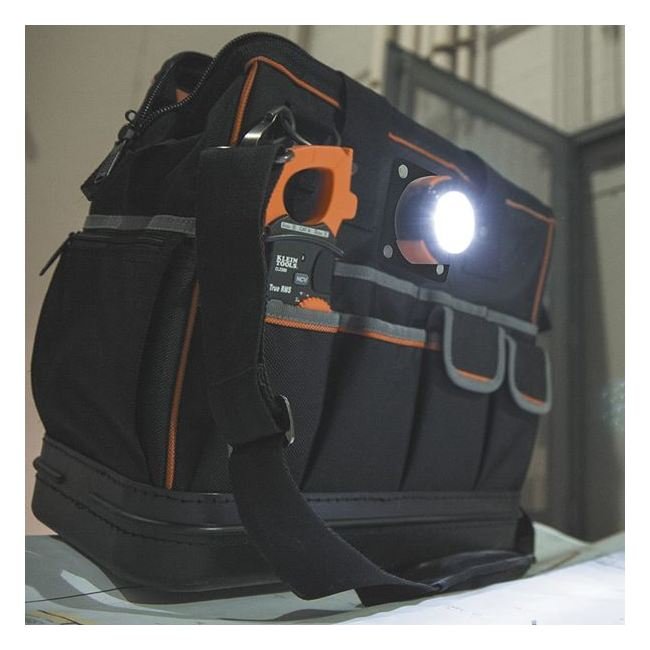 Klein Tradesman Pro Lighted Tool Bag - 15-1/4 in. Overall Length, 14 in. Overall Height - Image 4