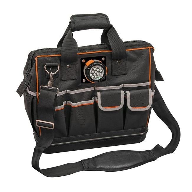 Klein Tradesman Pro Lighted Tool Bag - 15-1/4 in. Overall Length, 14 in. Overall Height - Image 1