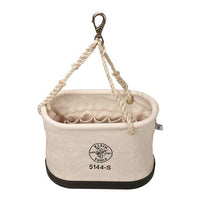 Klein® 10 in. Oval Canvas Bucket with Web Handle and Swivel Snap