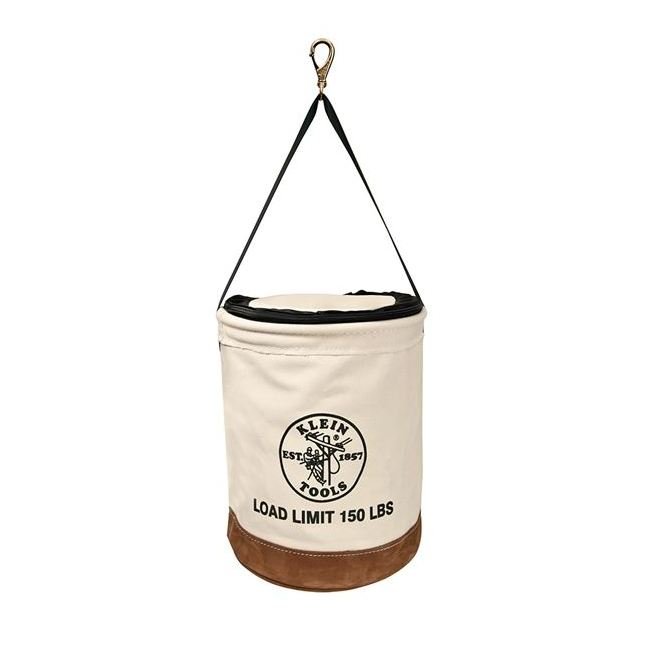 Klein® Heavy Duty Top Closing Canvas Bucket, 17 in. Overall Height - Image 1